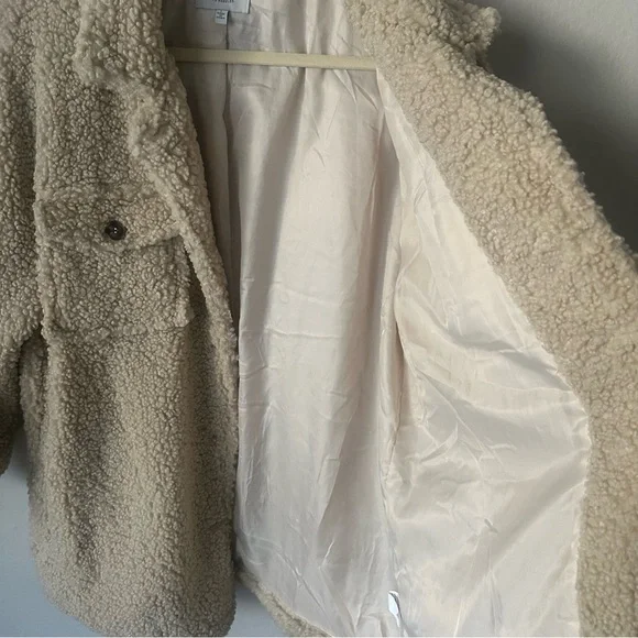 Hayden Sherpa Button Shaket in Cream Large - Picture 10 of 14